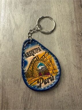 Peru Leather Keychain Souvenir